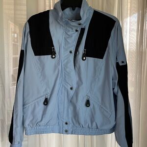 Vintage Jamie Sadock Golf Jacket Womens Medium Blue Windbreaker Tennis 80s 90s